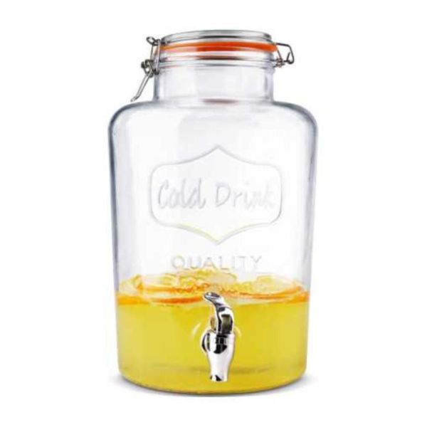 Банка емкость с краном 7,5 л стекло d 19,5 см h34 см (с запасным краном) P.L. Proff Cuisine