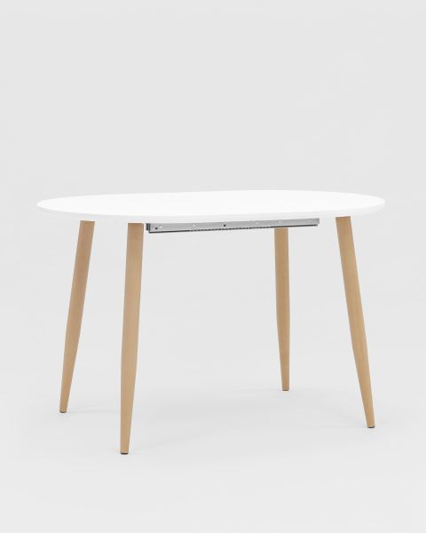 Стол обеденный Берген раскладной 120-180*80 белый