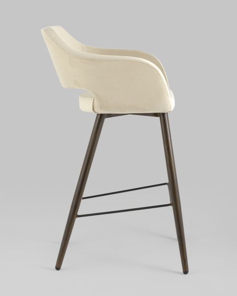 Стул барный Саймон велюр бежевый