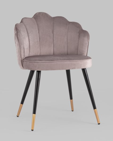 Стул Камилла велюр пепельно-розовый