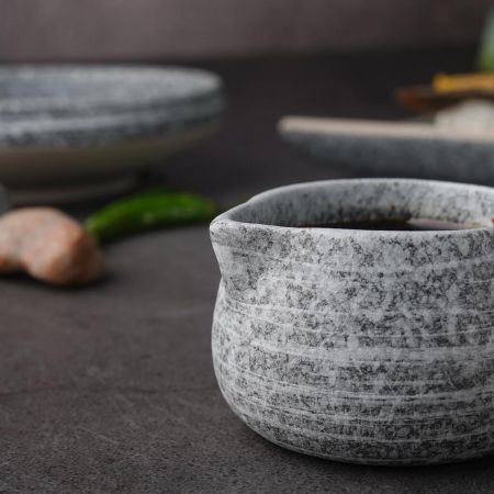 Соусник молочник 40 мл d 6 см h4 см круглый с носиком Stone Untouched Taiga P.L. Proff Cuisine [1]