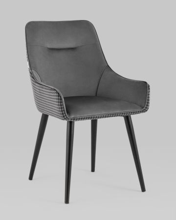 Стул Джоан велюр серый гусиная лапка