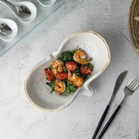 Салатник 325 мл 24,5*16 см h7 см Gray Shell Frutti di Mare P.L. [1]