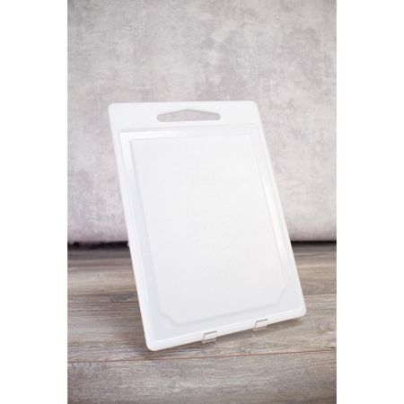 Доска разделочная 355*250*8 мм белая барная пластик P.L.- Barbossa