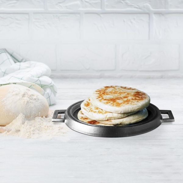 Сковорода-гриль 34 см чугун круглая черная LAVA