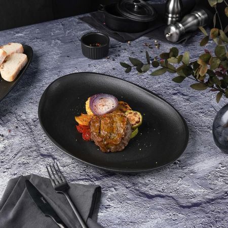 Блюдо овальное 33*25 см h2,7 см Smooth Black Raw Stellar P.L. Proff Cuisine [1]