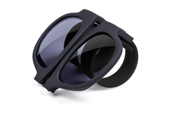 Очки солнцезащитные UV400 фактор складные/трансформер, чёрные