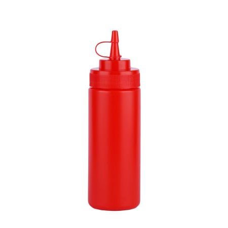 Емкость для соуса диспенсер 350 мл красная d 5,9 см h20 см пластик P.L. Proff Cuisine