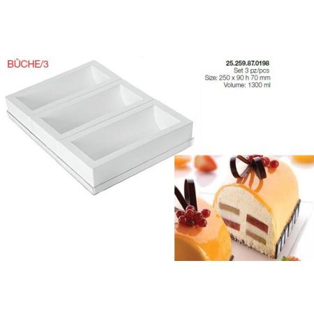 Форма кондитерская Silikomart BUCHE/3 25*9 см, h 7 см, силикон, Италия