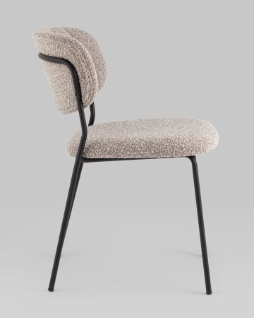 Стул Кэрол без подлокотников букле серый