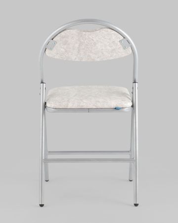 Стул складной Hagen экокожа белый мрамор каркас металлик