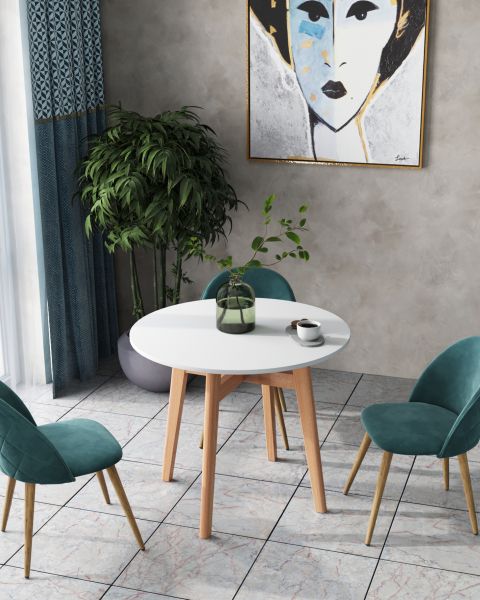 Стул Лион велюр с ромбами аквамарин