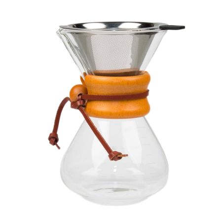 Декантер кемекс для заваривания фильтр-кофе 400 мл стекло c нерж. фильтром P.L.- Barbossa