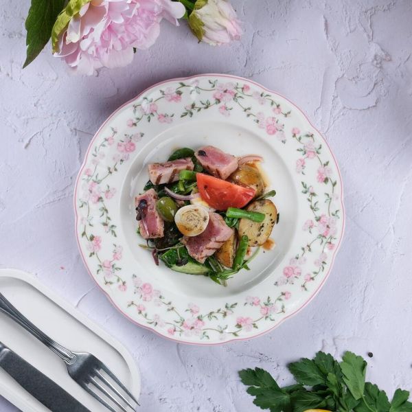 Тарелка d 23 cм Retro Ritz-La Vie En Rose Noble [6]