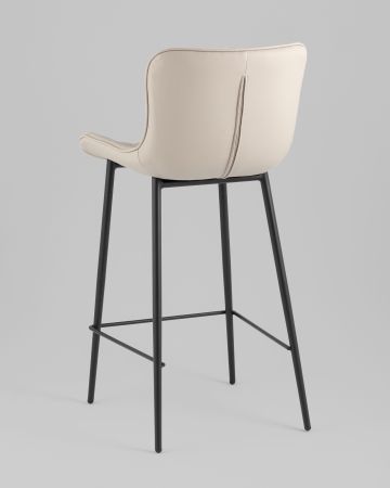 Стул полубарный Vault экокожа серый