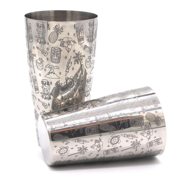 Шейкер 0,75 л Бостон нерж. медный с рисунком "Графити-2" B'Guys P.L.- Barbossa