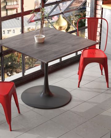 Стол обеденный Strong Square 90х90 темный орех