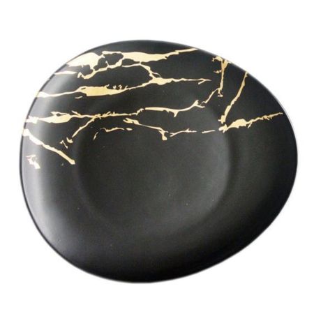 Тарелка 29*26 см овальная Black Gold фарфор P.L. Proff Cuisine [4]