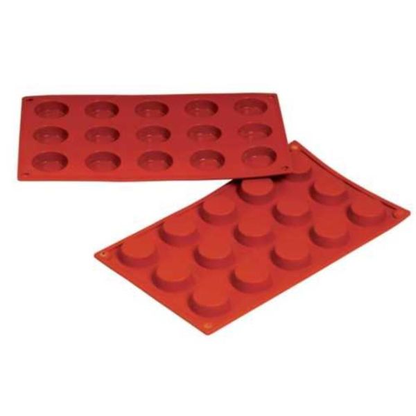 Форма кондитерская "Тарталетка" 15 ячеек d 45 мм, h 10 мм силикон (30*17,5 см) P.L.