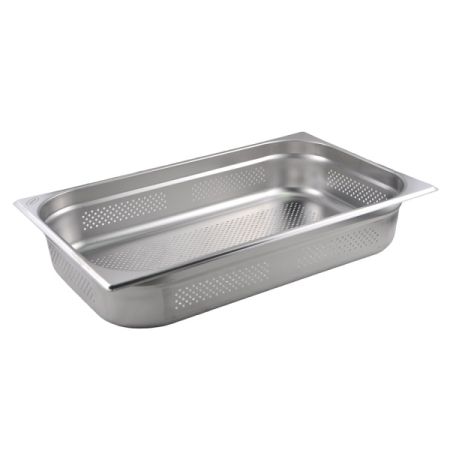 Гастроемкость 1/1 h=100 мм. 530*325 мм. 14 л. нерж.перфорир. d=4 мм. MGsteel /1/6/