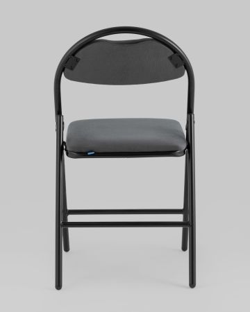 Стул складной Hagen велюр тёмно-серый каркас черный