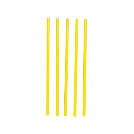 Трубочки 0,8*24 см прямые 250 шт желтые пластик P.L.