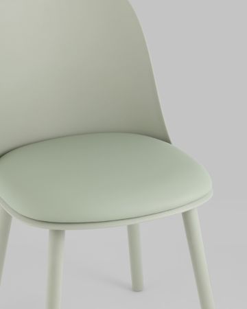 Стул Fog с подушкой пластик серо-зеленый