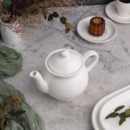 Чайник 620 мл d 12 см h13 см белый фарфор P.L. Proff Cuisine [1]