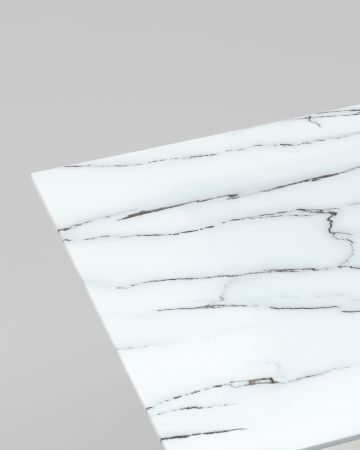 Стол обеденный Даллас 160*90 белый стеклянный