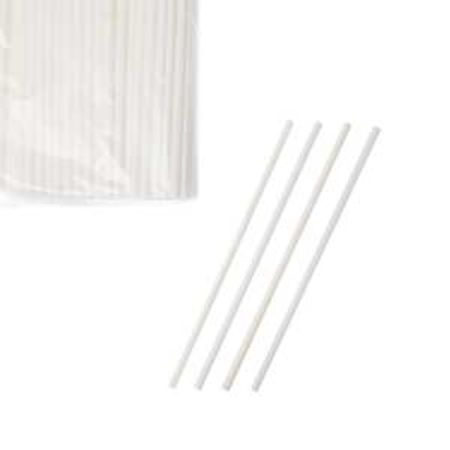 Трубочки 0,8*24 см прямые 250 шт белые пластик P.L.