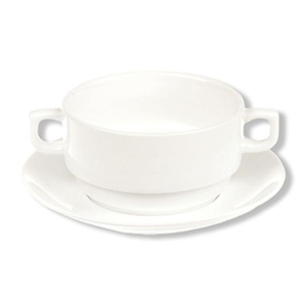 Бульонная пара 350 мл d 11,5 см h6 см белая фарфор Stackable P.L. Proff Cuisine [4]