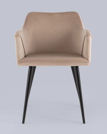 Стул с подлокотниками Джоэл велюр бежевый