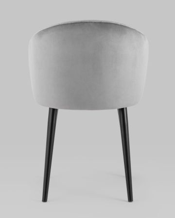 Стул с подлокотниками Брюссель велюр серый