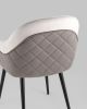 Стул Новел велюр светло-серый с темно-серой спинкой