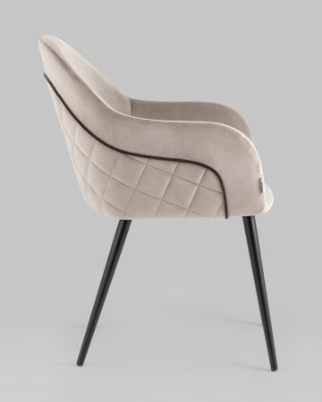 Стул Новел велюр серо-коричневый