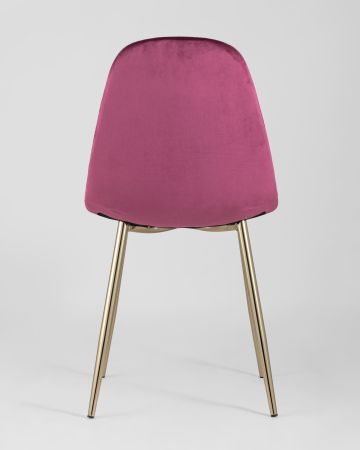 Стул Валенсия велюр бордо золотые ножки