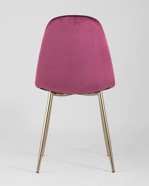 Стул Валенсия велюр бордо золотые ножки