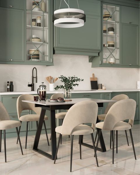 Стол обеденный Детройт раскладной 120-160*80 серый