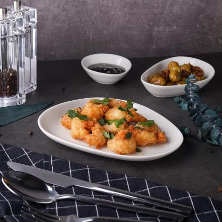 Тарелка 19*16,5 см h2,4 см овальная White Island By Bone Innovation [6]