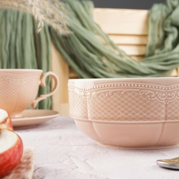 Салатник 800 мл d 14,6 см h7 см Aristocrat Peach Tea Stackable Noble [6]