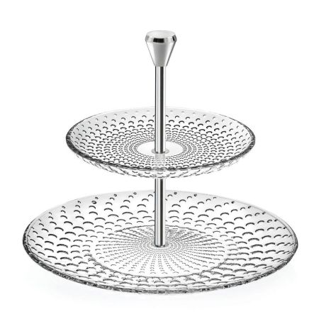 Этажерка 2 яруса, d 26/18см, h 21,8 см хр. стекло Alzatine RCR