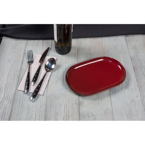 Блюдо овальное 25*16*2,4 см Evolution Dark Red P.L. Proff Cuisine [1]