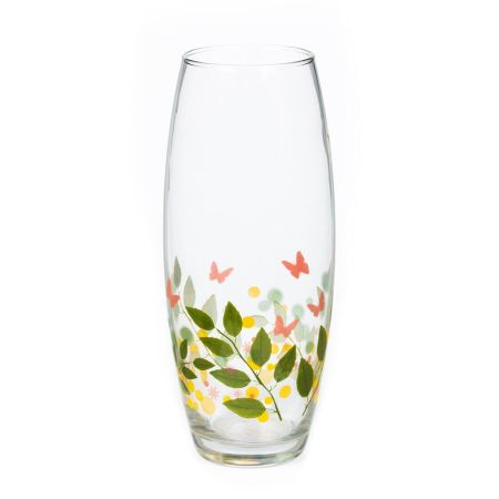 Ваза для цветов h26 см "Флора" с декором Pasabahce