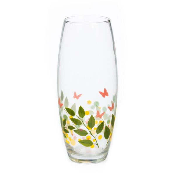 Ваза для цветов h26 см "Флора" с декором Pasabahce