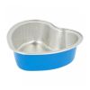 Форма алюминиевая для выпекания "Сердце" синяя, 100 мл, 100 шт