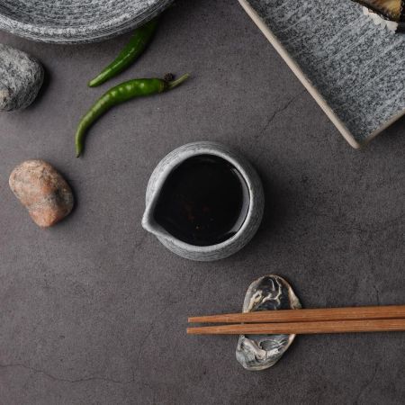 Соусник молочник 40 мл d 6 см h4 см круглый с носиком Stone Untouched Taiga P.L. Proff Cuisine [1]