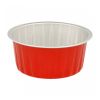 Форма алюминиевая для выпекания 125 мл, красная, 100 шт