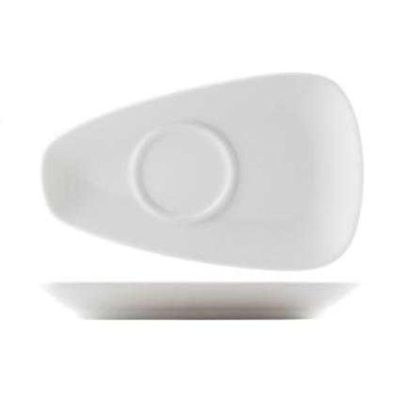 Блюдце для соусника арт. 81200082 Asymmetry 18*9 см белое фарфор P.L. Proff Cuisine [1]