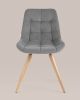 Стул Флекс на деревянных ножках велюр велютто серый