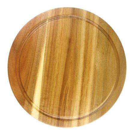 Доска для подачи 36*2 см круглая с выемкой, акация, P.L. Proff Cuisine